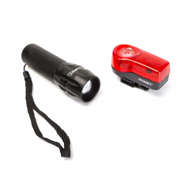 Zestaw lampek rowerowych ROMET R-305 Czarny