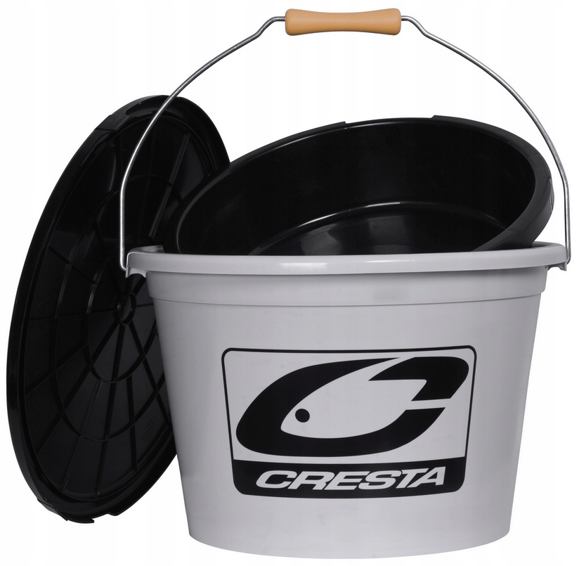 Wiadro wędkarskie z miską okrągłe Cresta Bucket Set 13L