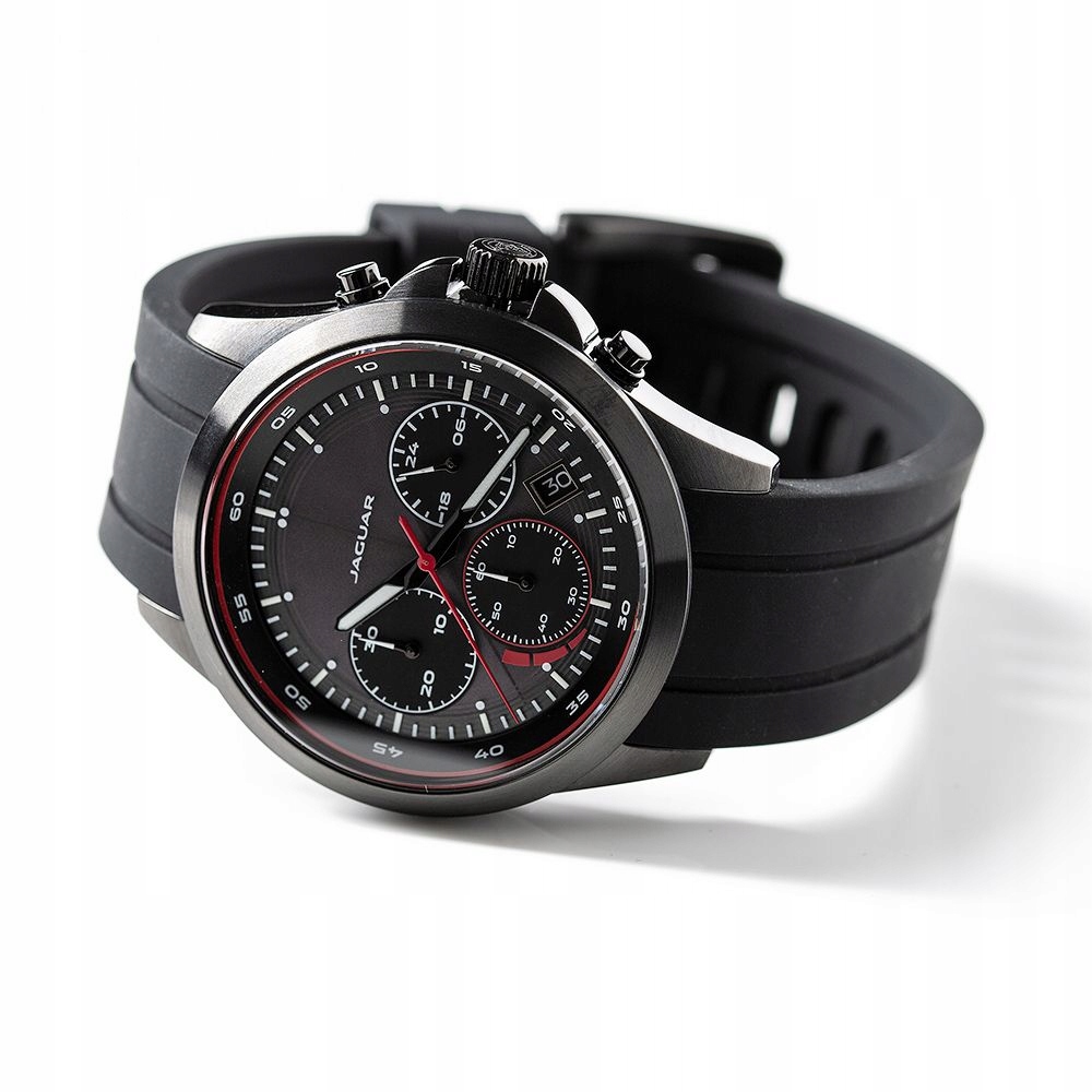 Zegarek Jaguar Solar Watch, czarno-czerwony