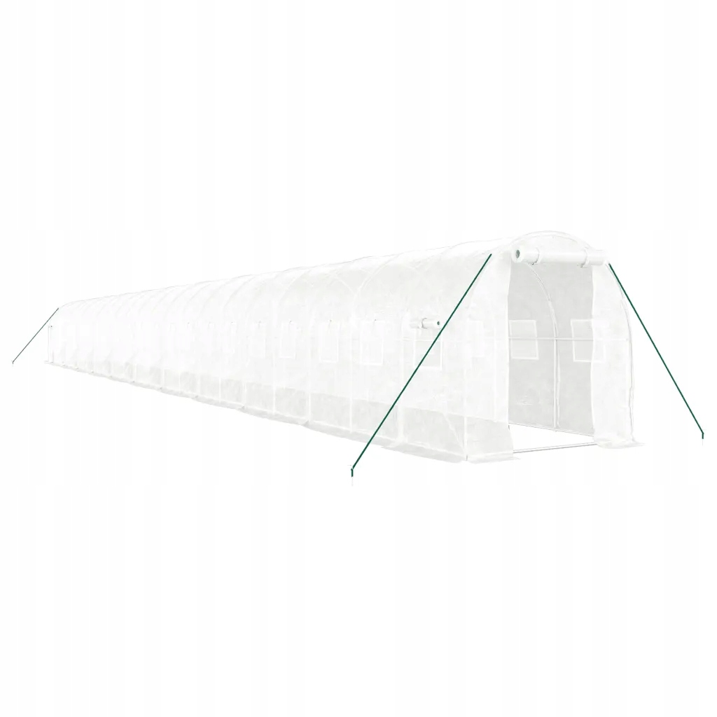 Szklarnia ze stalową ramą, biała, 44 m², 22x2x2 m