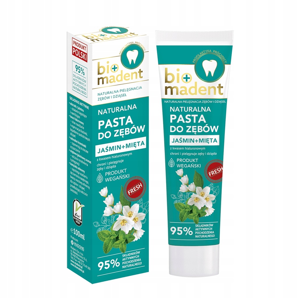 Pasta do zębów BIO MADENT Jaśmin + Mięta 100 ml