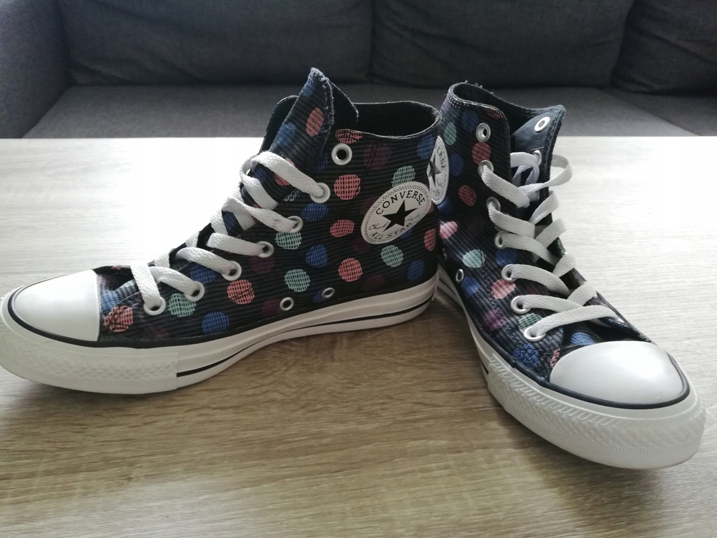 Converse ALL STAR kropki rozmiar 37 5 38 jak nowe 7965916077 oficjalne archiwum Allegro