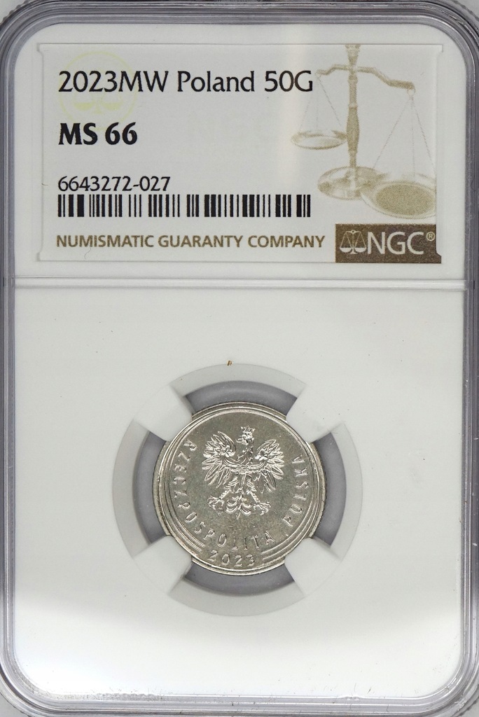 50 groszy 2023 - NGC MS66