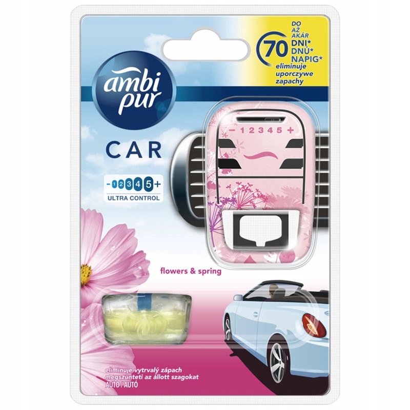 Zapach samochodowy AMBI PUR FLOWERS SPRING Zestaw
