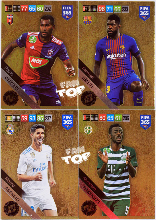 4 karty FIFA 2019 Limited Asensio Umtiti Frimpong