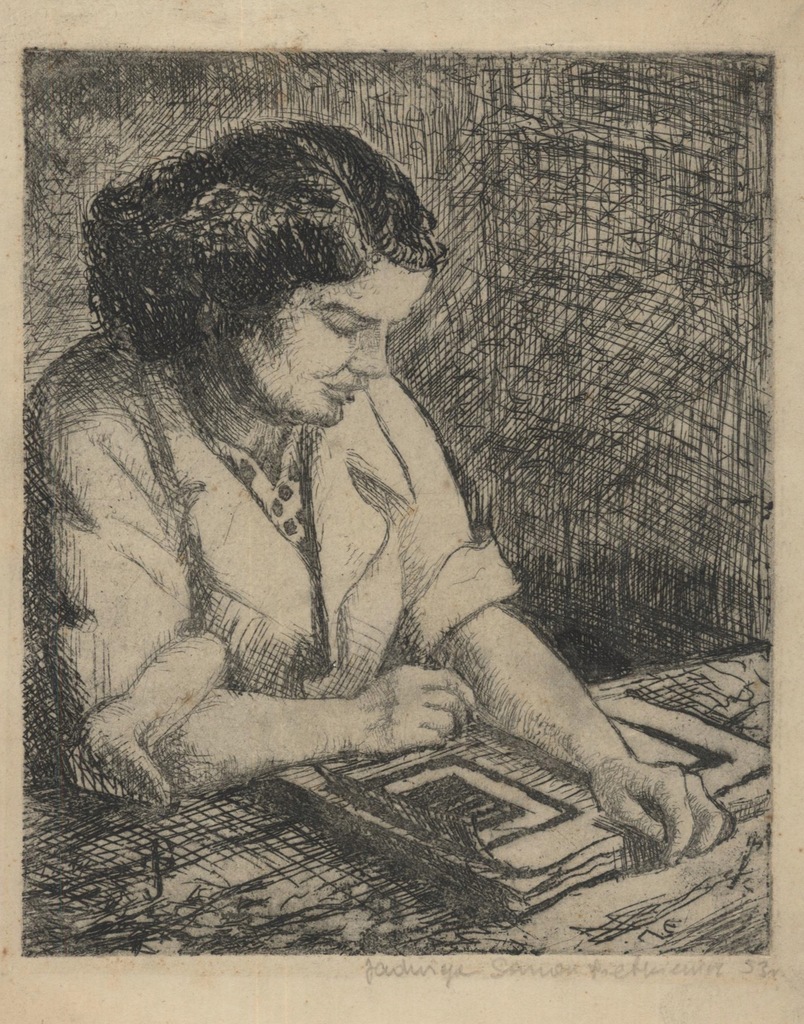 Jadwiga Simon-Pietkiewicz - grafika z 1953