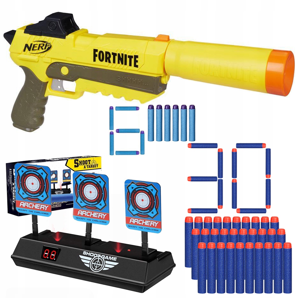 ZESTAW WYRZUTNIA NERF FORTNITE SNEAKY SPRINGER SP-L ELITE + TARCZA STRZAŁKI