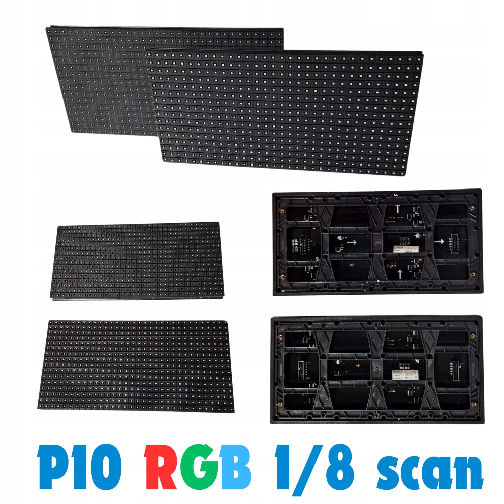 PANEL LED PEŁNOKOLOROWY MODUŁ P10 do EKRANU LED 1/8 SMD2727