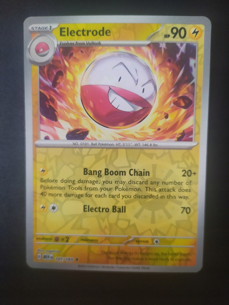 Electrode RARE R.HOLO 151 Scarlet Violet 2023 rok 101/165 POKEMON TCG