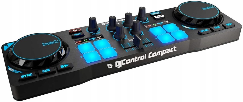 Hercules DJ Control Compact ( 2 deki, 8 padów)