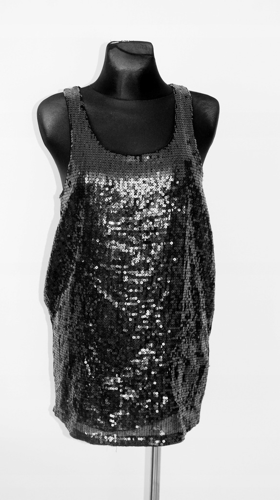 Sukienka z cekinami H&M rozm.S czarna