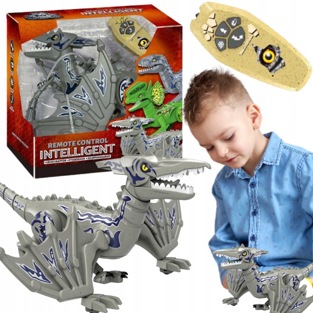 Dinozaur na pilota światło dźwięk Robot interaktywny Prezent dla Chłopca