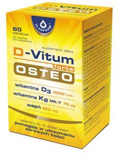 D Vitum Forte Osteo Witamina D K2 Mk 7 60 Tabl