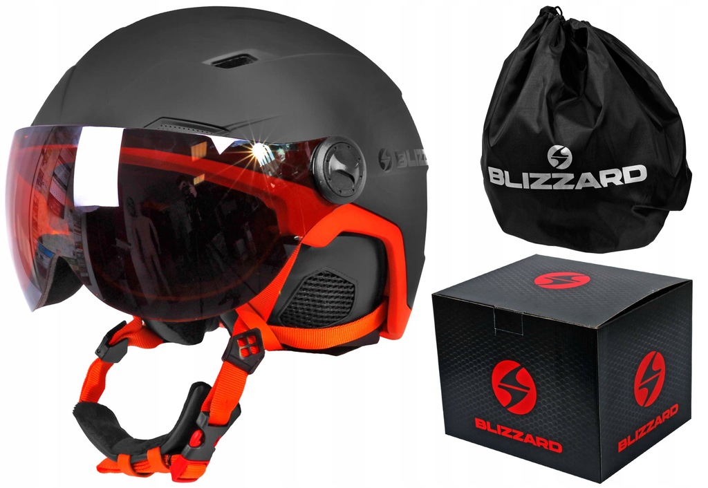 Blizzard KASK DOUBLE VISOR LUSTRO orang 60-62 +pok