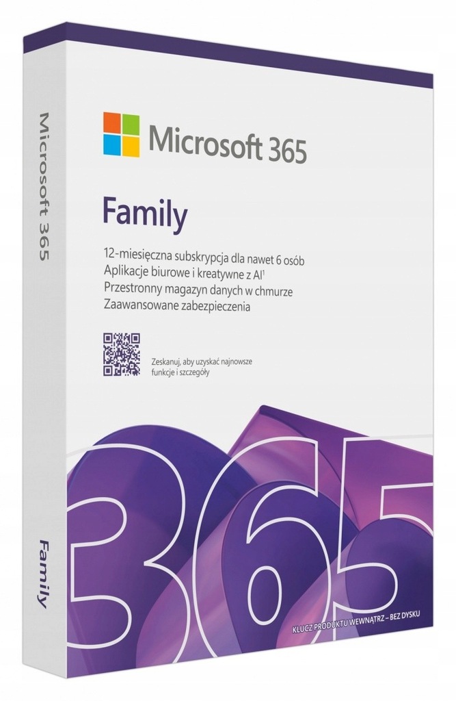 Microsoft 365 Family PL P10 1Y 6Users Win/Mac Medialess Box EP2-32382