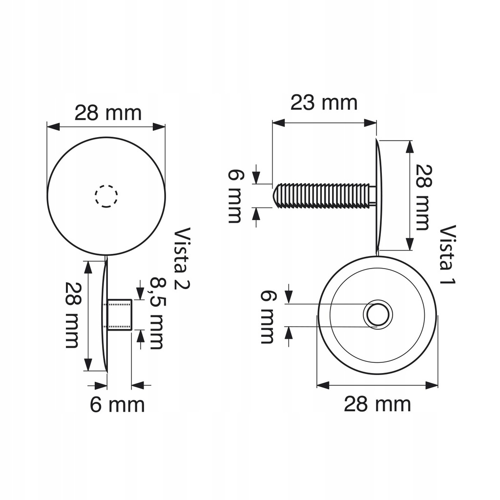 Złączka Ø 28 mm - długość 22 mm transpar 1000 szt