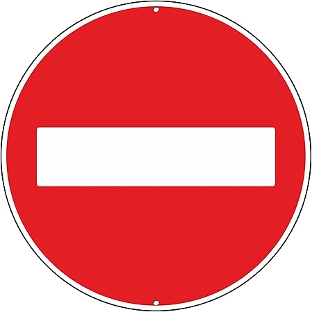 ZNAK DROGOWY ZAKAZ WJAZDU ALUMINIOWY 30 CM