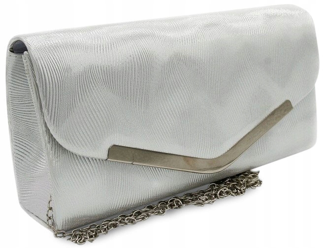 SREBRNA TOREBKA WIZYTOWA KOPERTÓWKA WIECZOROWA