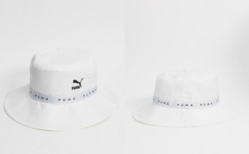 A07669 PUMA BUCKET LOGO WHITE