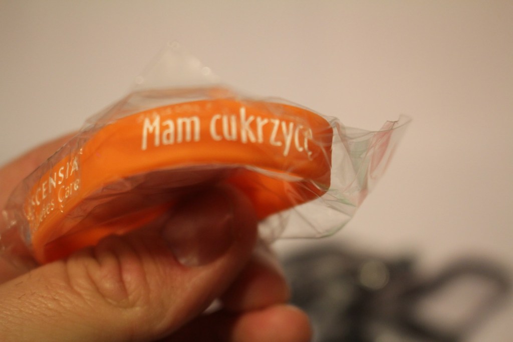 Cukrzyca - Opaska na rękę - Mam cukrzycę pomarańcz