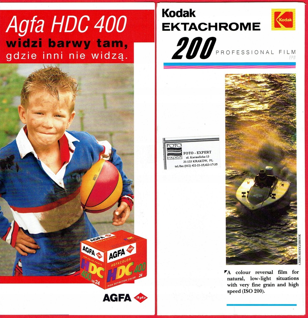 Agfa HDC 400 & Kodak 200 - folder / katalog