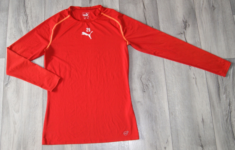 Puma koszulka czerwona z długim rękawem r. ok. S