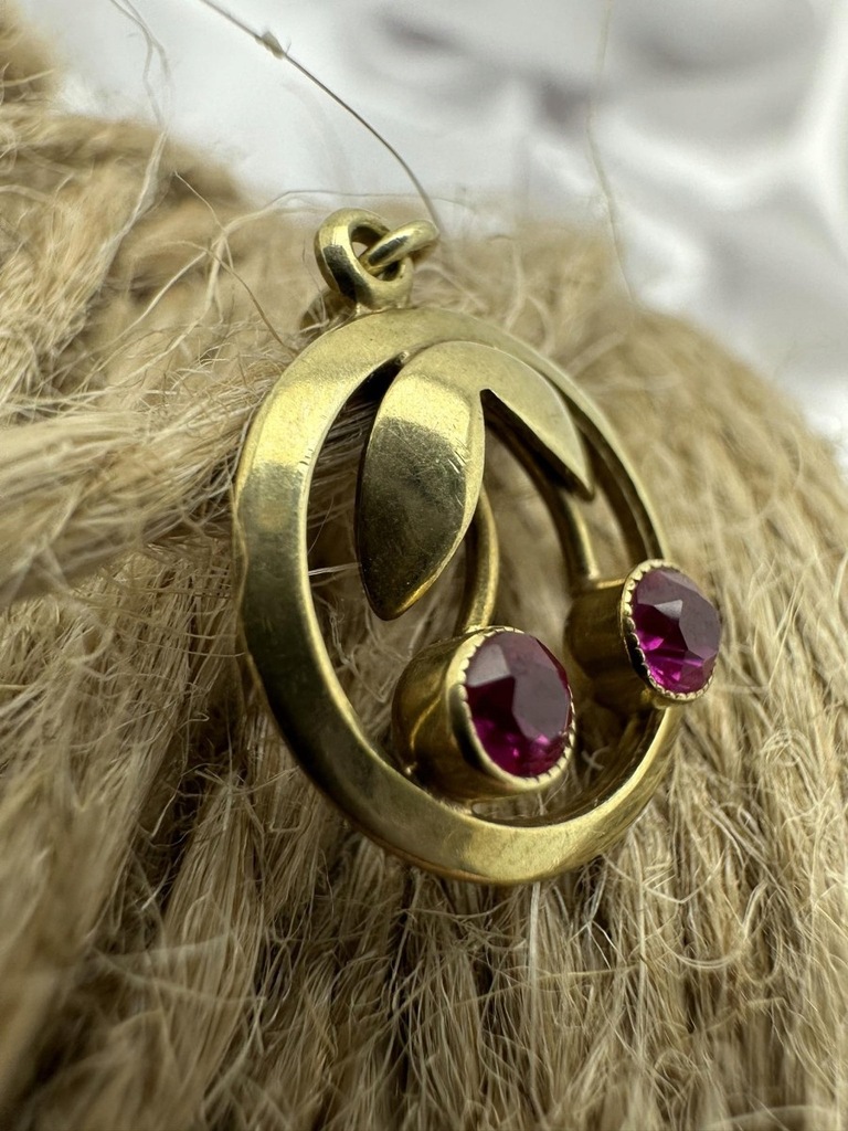 Piękna złota zawieszka wiśnia 1,26g p585 - 14257414631 - oficjalne ...