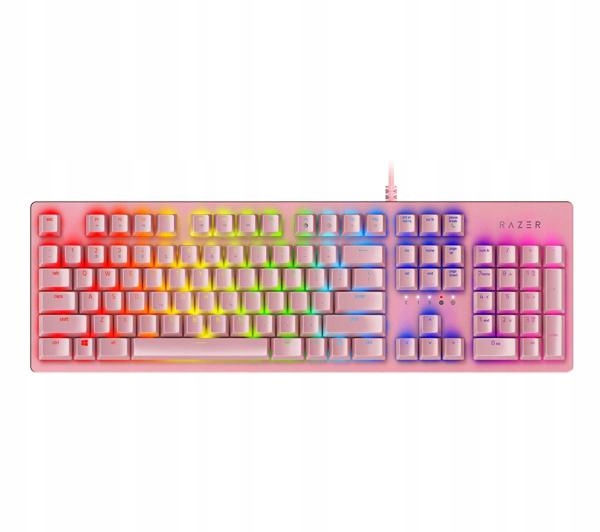 Klawiatura przewodowa Razer Huntsman Quartz RÓŻOWA