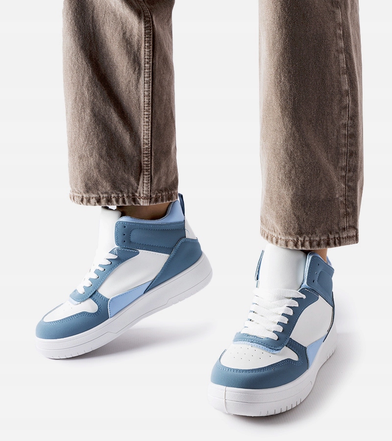 Niebieskie sneakersy za kostkę Adite 18277 rozmiar 36