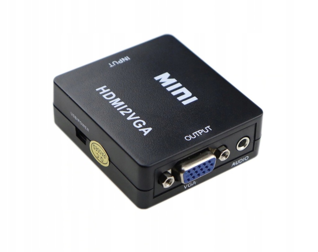 Konwerter video HDMI do VGA +audio czarny