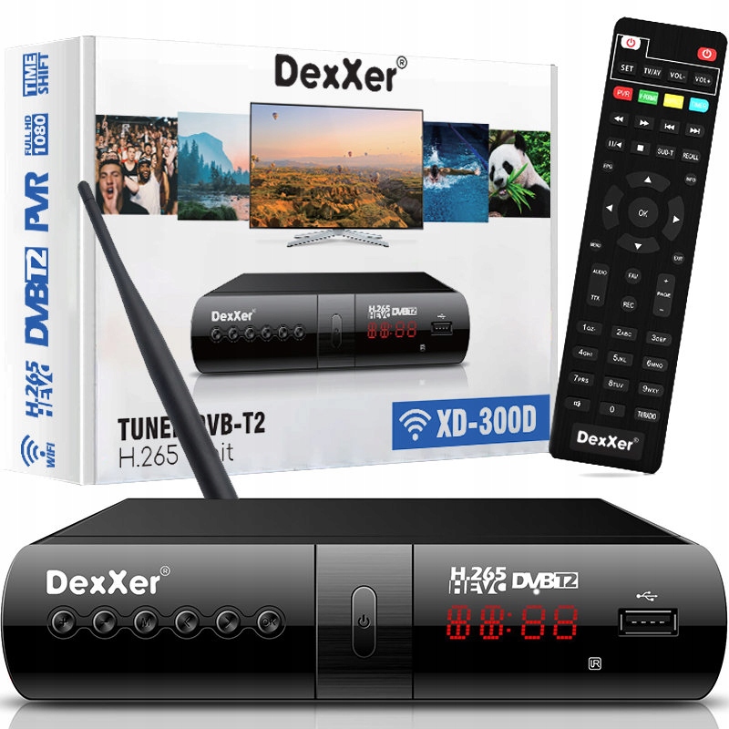 Tuner Dekoder Dvbt2 Hevc Hdmi H.265 10-Bit Wifi Xd