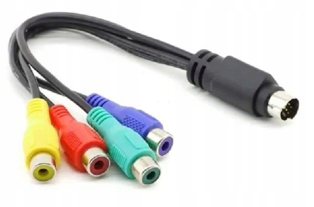 Kabel S-Video 7-Pin 4x RCA (RGBY) m/ż 20 cm