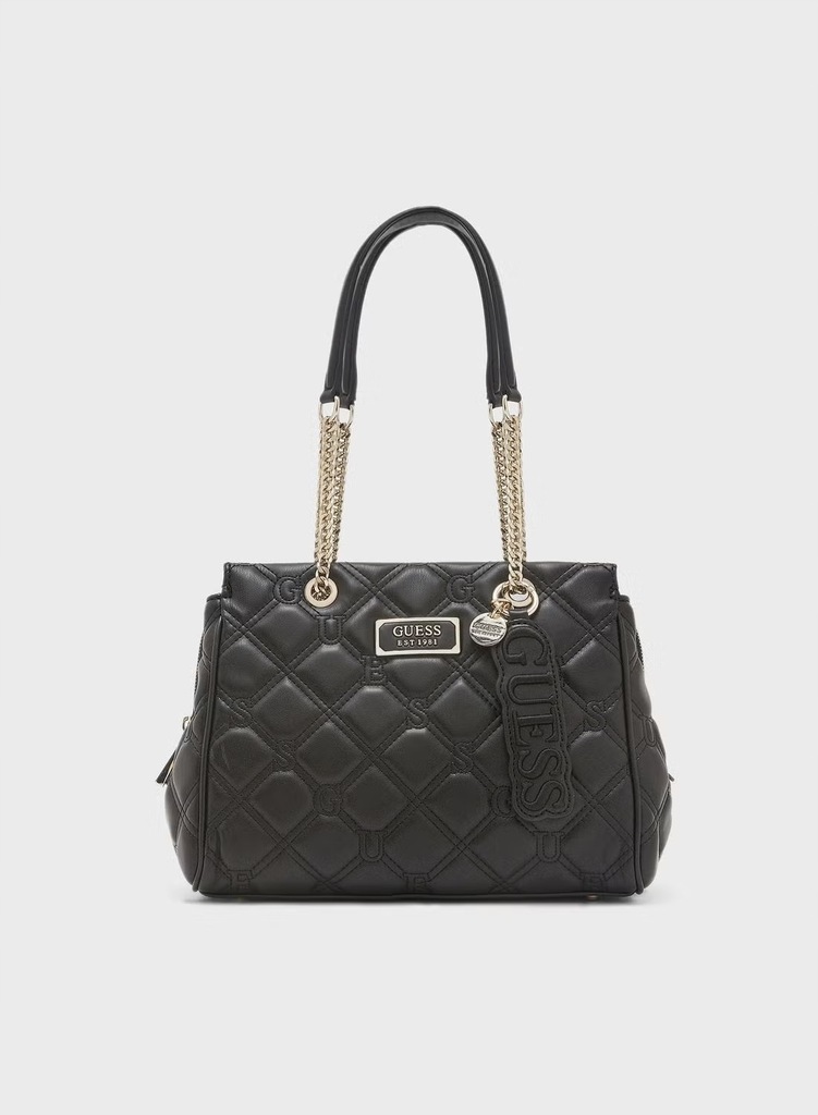 Torebka Guess Lolli Satchel Tote Bag Black OUTLET