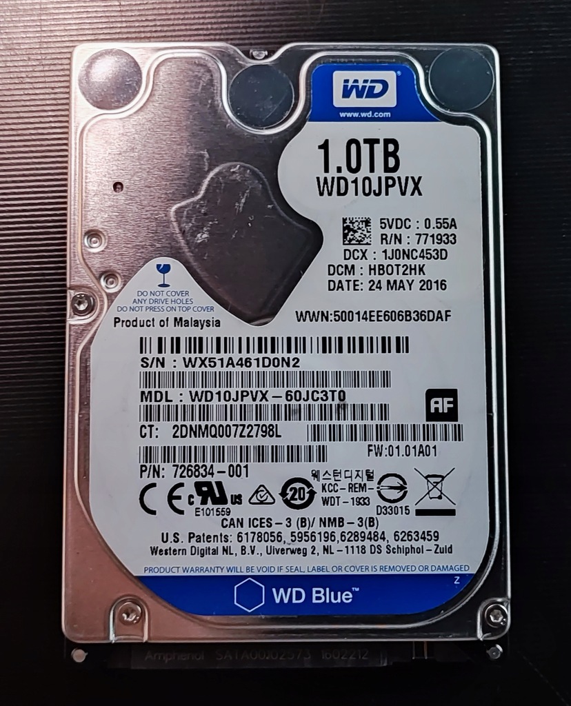 Dysk twardy Western Digital WD10JPVX 1TB SATA III - 12365857317 ...