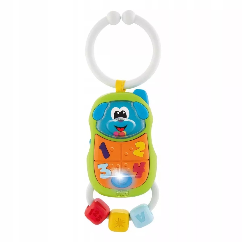CHICCO Grzechotka Telefon Piesek grająca świecąca