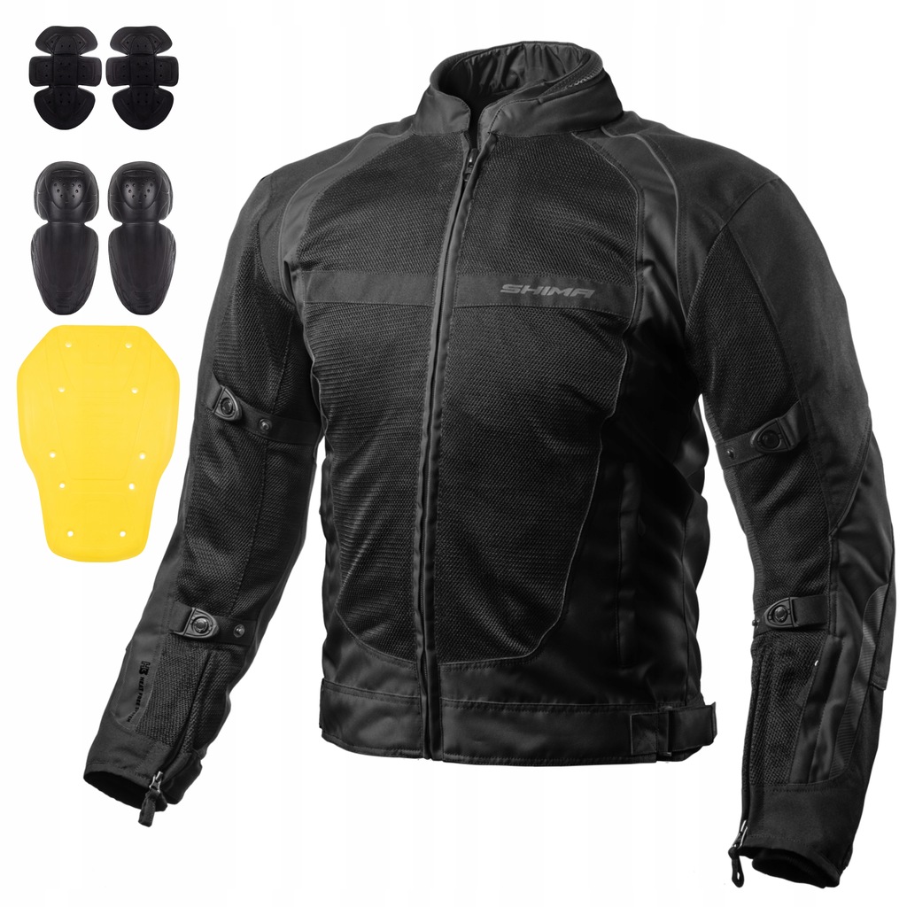 Kurtka motocyklowa SHIMA X-MESH BLACK GRATIS