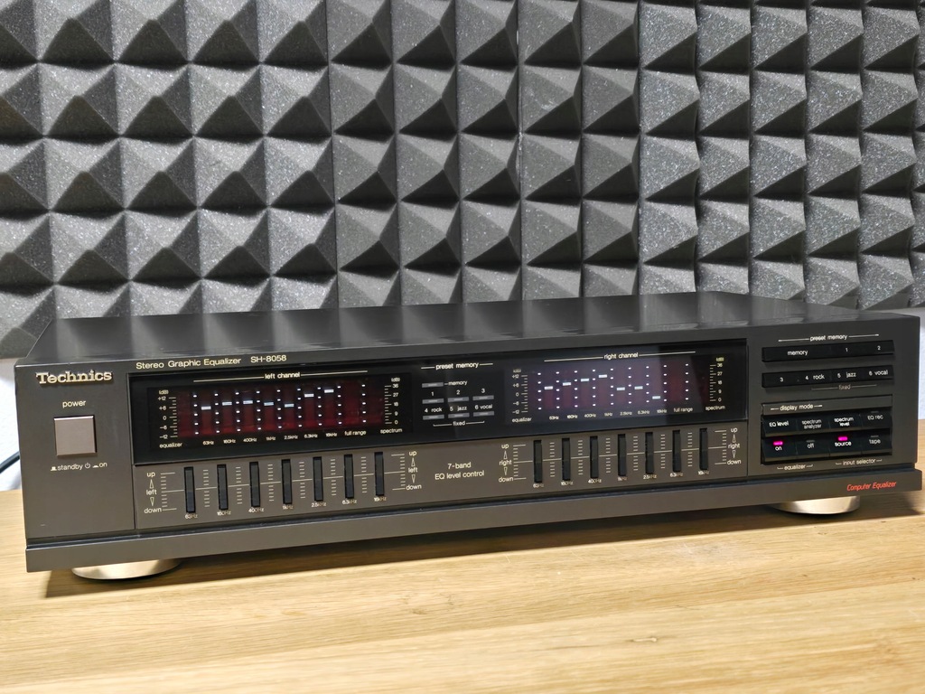 TECHNICS SH-8058 KOREKTOR GRAFICZNY EQUALIZER WYŚWIETLACZ JAK NOWY TOPOWY !