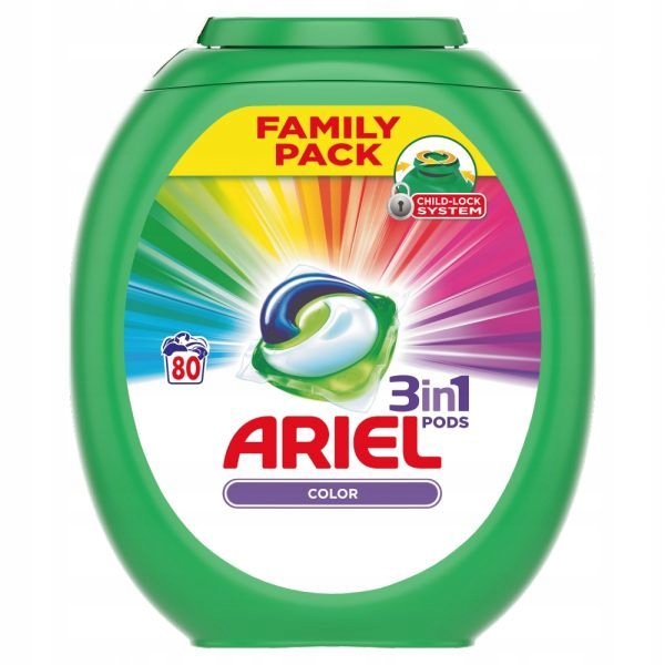 Ariel kapsułki do prania 3w1 Color 80 sztuk