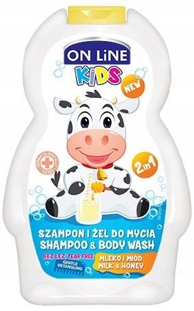 On Line Kids Szampon 2w1 Mleko i miód 250ml