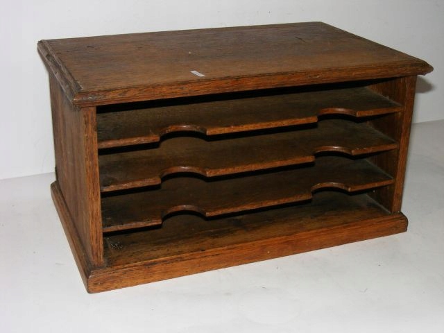 masywny stary listownik biurnik sygnowany K06832