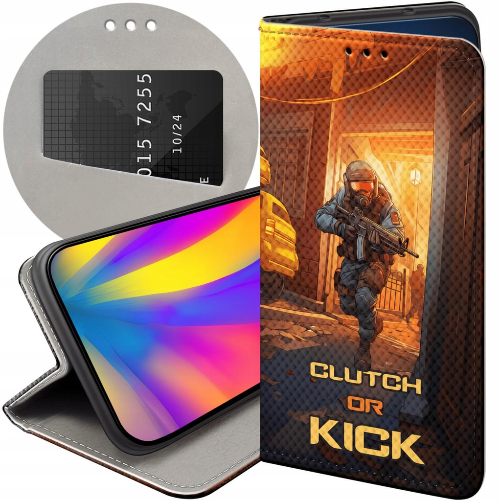 ETUI Z KLAPKĄ DO MOTOROLA MOTO G PRO WZORY CS GO COUNTER-STRIKE FUTERAŁ