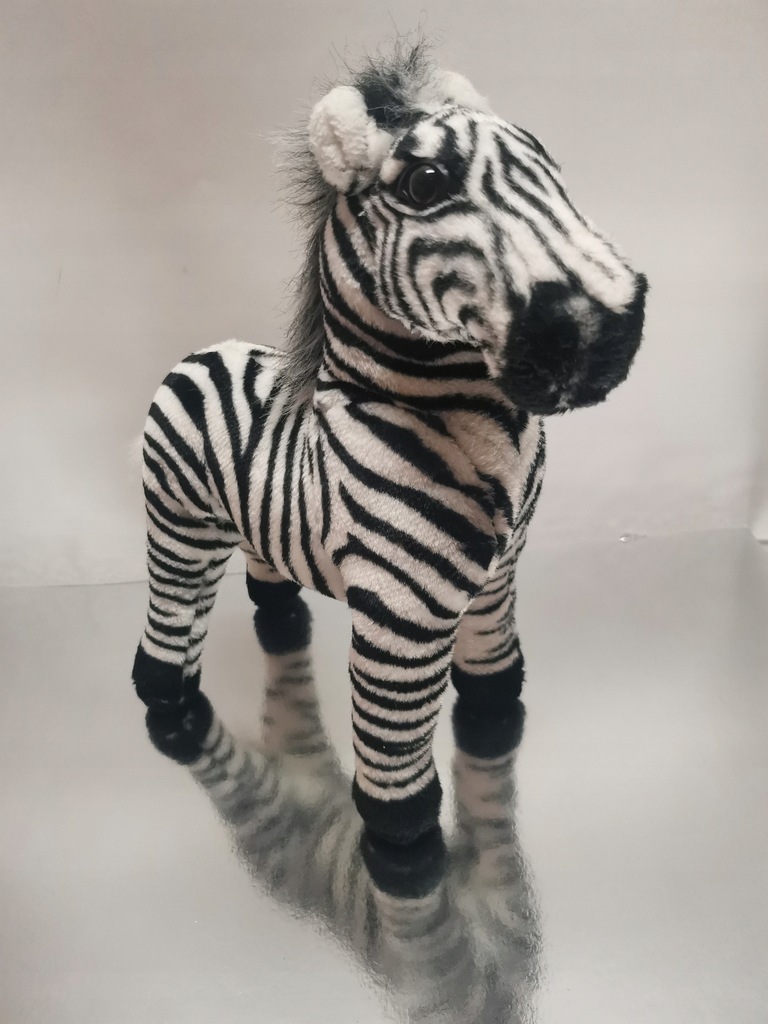 Stojąca zebra super realistyczna maskotka 36cm