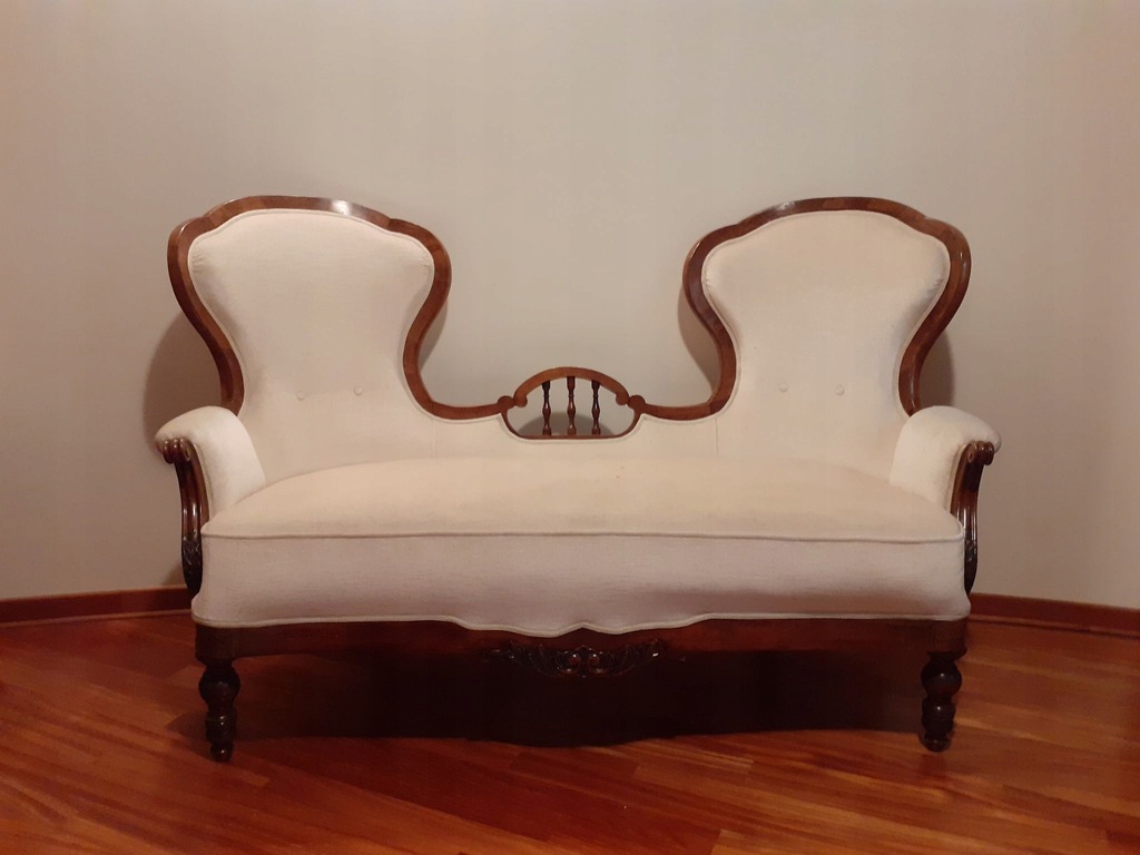 Wyjątkowo piękna, lekka sofa kanapa antyk 1860 r.