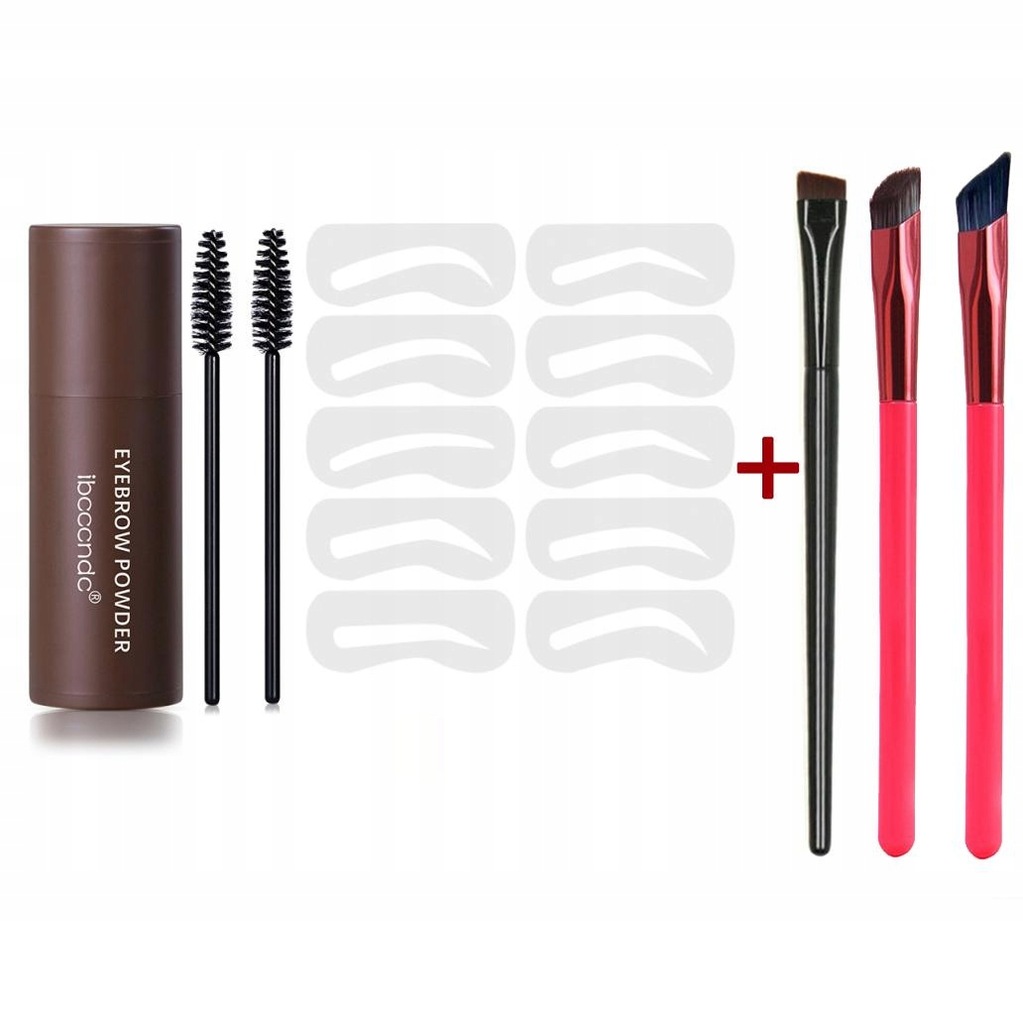 Dark brown stempla pomady brwi i zestaw szablonow