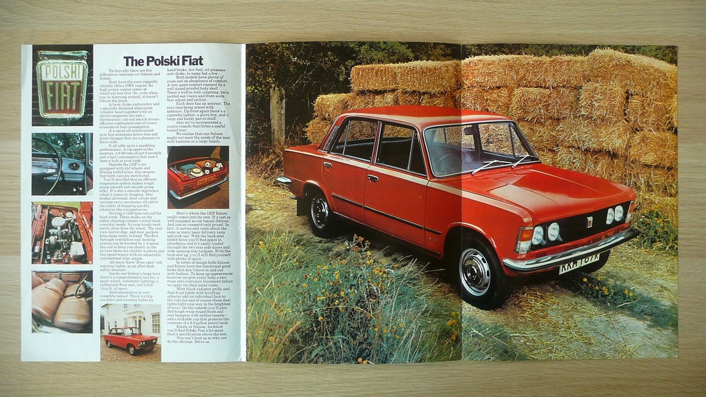 Prospekt Polski Fiat 125p Anglia 1977