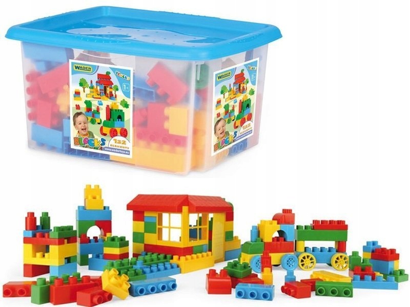 Wader KLOCKI w Pojemniku Dla Chłopców 132el BLOCKS