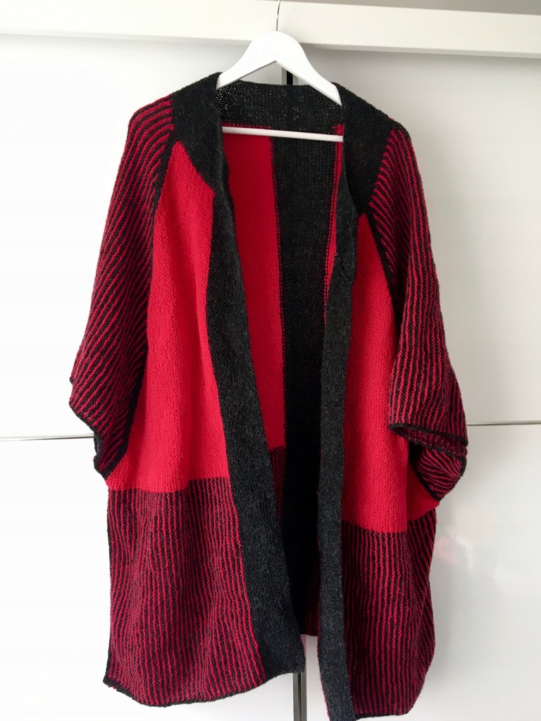 Moda Swetry Poncza Zara Basic Ponczo Wz\u00f3r w kratk\u0119 W stylu casual 