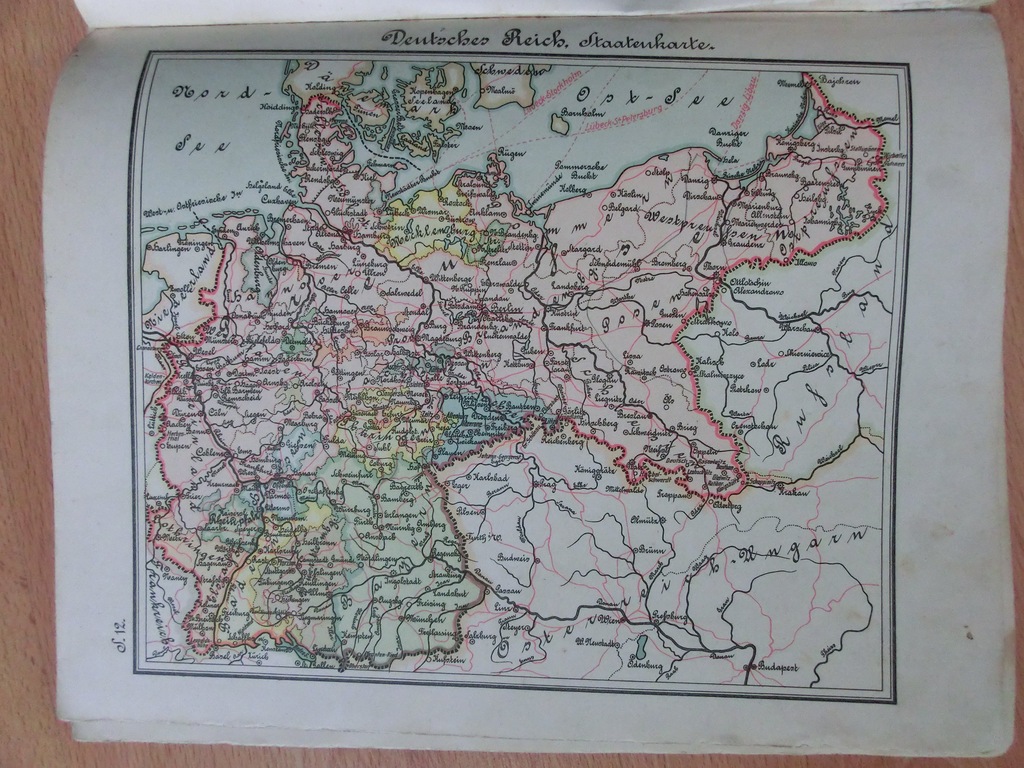 Stary atlas, mapy, rok wyd. ok. 1915