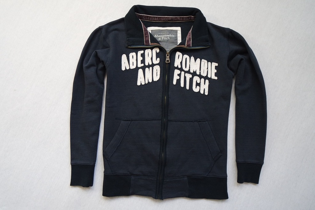 ABERCROMBIE FITCH bluza granatowa logowana_____M/L