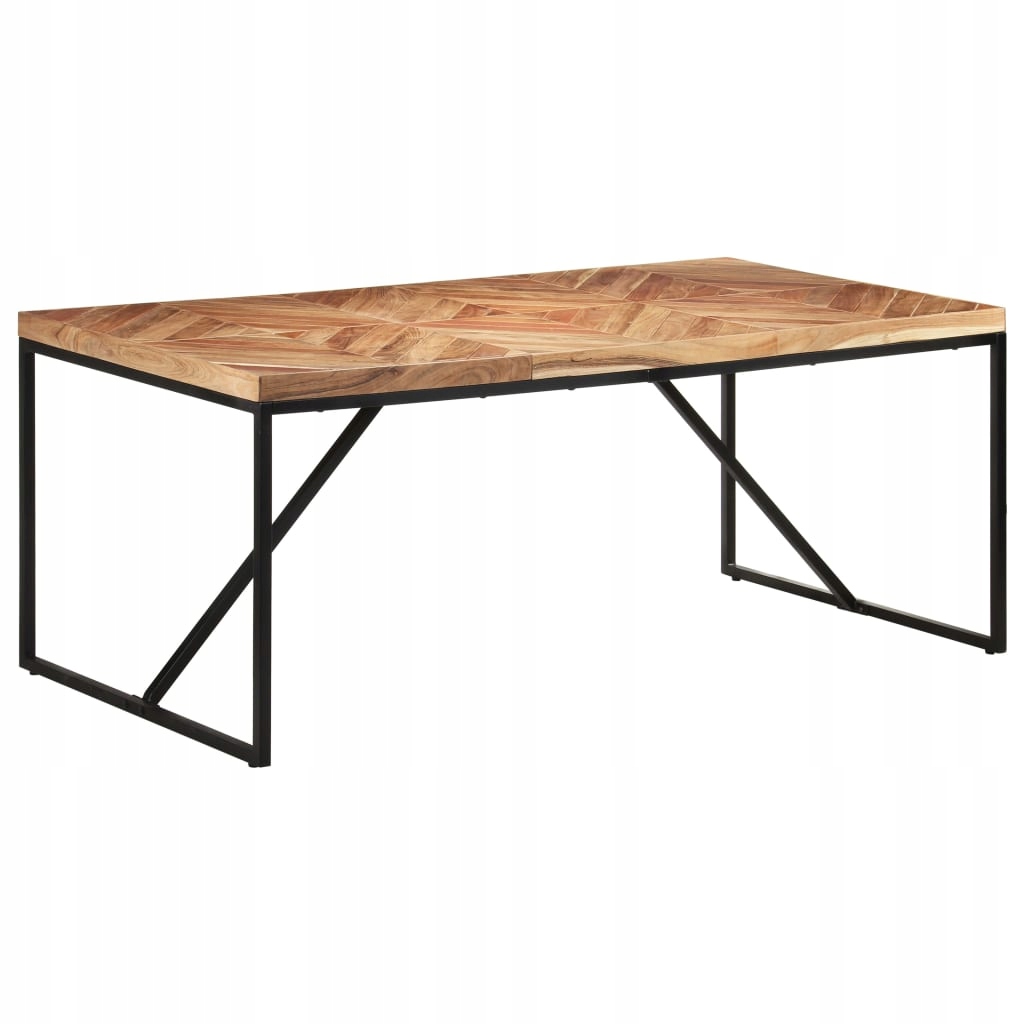 Stół jadalniany, 180 x 90 x 76 cm, lite drewno aka